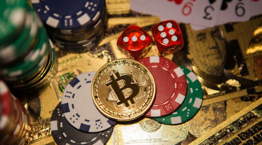 Monety Bitcoin i elementy gier kasynowych